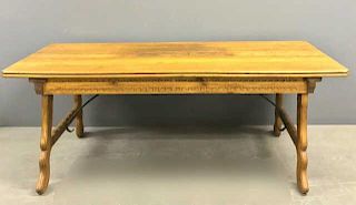 Continental Style Walnut Library Table