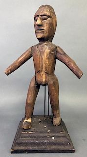Primitive Wood Carved Figure of a Man