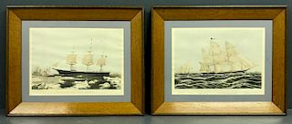 Two Currier & Ives Clipper Ships