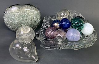 Grouping of Art Glass Balls