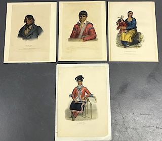 Four Unframed Lithographs of American Indians