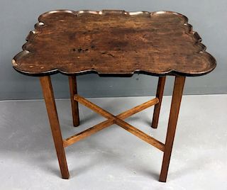 Chippendale Mahogany Tray Top Table
