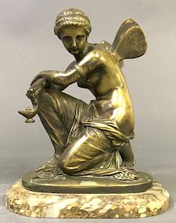 Eugene Laurent (French 1832-1898) Bronze Nymph
