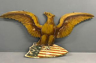 Large Painted Wood American Eagle