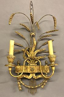 French Style Gilt Decorated Wall Sconce