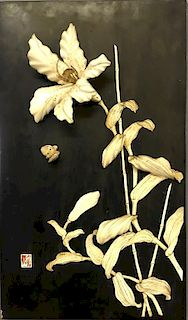 Asian Bone Carved Flower