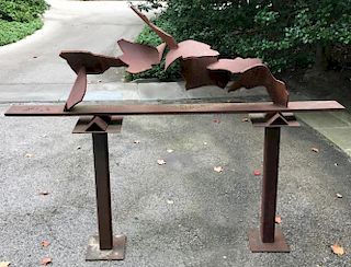 Steel Abstract Sculpture "Speculative Volition"