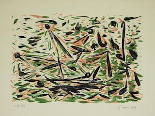 William Gear Abstract Composition Lithograph