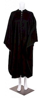A Christian Dior Black Wool Cape, No size.