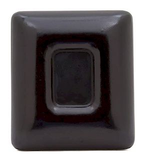 An Elsa Peretti for Tiffany & Co. Bombata Black Leather Frame, 7" x 6.5".
