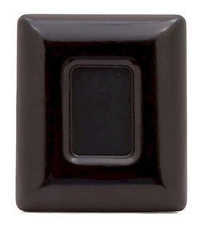 An Elsa Peretti for Tiffany & Co. Bombata Black Leather Frame, 9" x 8".