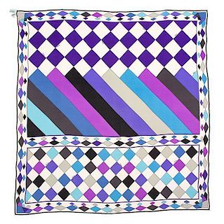 A Pucci Multicolor Sheer Silk Scarf, 34" x 34".