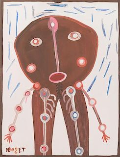 Mose Tolliver, (American, 1919 - 2006), Untitled, (Skeletal Figure)