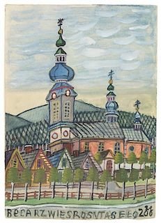 Nikifor, (Polish, 1895-1968), Church
