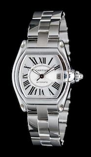 A Stainless Steel Automatic Ref. 2510 'Roadster' Wristwatch, Cartier,