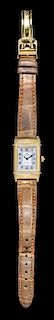 An 18 Karat Yellow Gold and Diamond Ref. 265.1.08 'Reverso' Wristwatch, Jaeger LeCoultre,