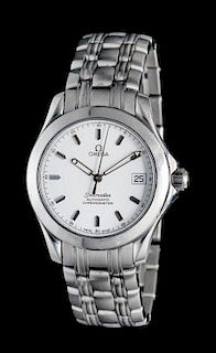 * A Stainless Steel 'Seamaster Chronometer' Wristwatch, Omega,