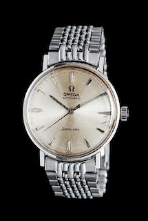 A Stainless Steel 'Seamaster' Wristwatch, Omega,