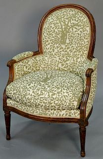 Louis XVI style bergere armchair.