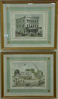Group of thirteen Thompson and West California Homestead colored lithographs including four pairs and five singles