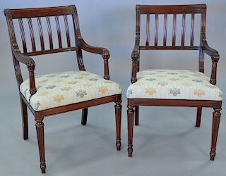 Pair of Council Sheraton style armchairs.