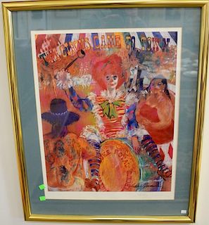 Leroy Neiman lithograph, When the Circus Came to Town, pencil signed lower right: Leroy Neiman