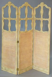 Maitland Smith Louis XV style dressing screen. ht. 74 1/2in., lg. 66in.