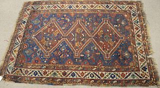 Oriental throw rug, 3'7" x 5'2".