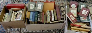 Three boxes of books to include nine Beatrix Potter books including Tale of Tom Kitten circa 1907, Tale of Two Bad Mice circa