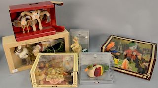 Group of five Steiff stuffed animal sets in original boxes to include Margarete three Bears Camping, Tea Time, Three Museum C