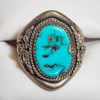 Men's Oval Turquoise Ring