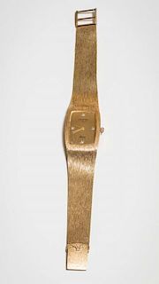 Longines Men's 14 KT Gold and Diamond Wrist Watch