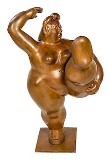 * Fernando Botero, (Columbian, b. 1932), Can-Can Girl