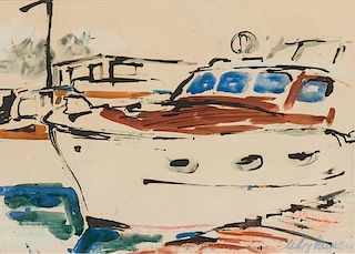 LeRoy Neiman, (American, 1921-2012), Untitled (Yacht)