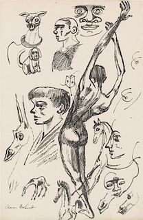 Aaron Bohrod, (American, 1907-1992), Untitled (Figure Study)