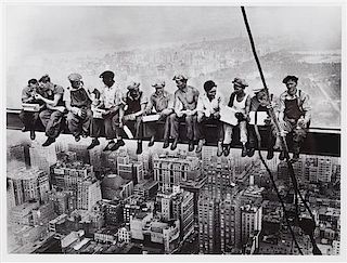 Charles C. Ebbets, (American, 1905-1978), Construction Workers Lunching on a Crossbeam, 1932