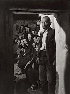W. Eugene Smith, (American, 1918-1978), The Spanish Wake andWake-Man in Doorway (from Spanish Village), 1951
