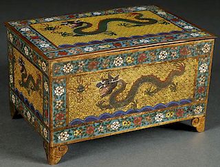 A VERY FINE CHINESE CLOISONNÉ AND GILT BRONZE LID