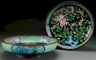A PAIR OF VINTAGE CHINESE ENAMELED CLOISONNÉ