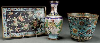 A CHINESE QING DYNASTY JARDINIÈRE AND ENAMELED