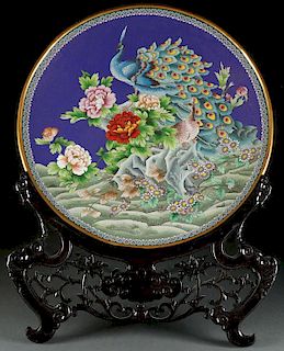 A LARGE AND IMPRESSIVE CHINESE CLOISONNÉ ENAMEL