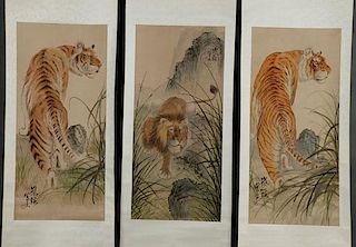 A SET OF SIX CHINESE HAND PAINTED WATERCOLOR