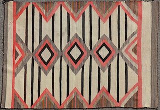 FOUR NAVAJO RUGS, LIKELY 1ST HALF OF THE 20TH C