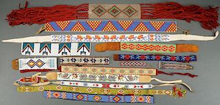 GROUP OF 16 BEADED ACCESSORIES, VARIOUS CULTURES