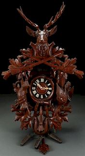 A GOOD GERMAN "BLACK FOREST" STYLE CUCKOO CLOCK