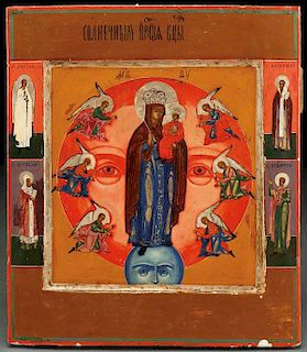 A SCARCE RUSSIAN ICON OF THE MOTHER OF GOD