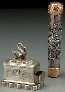 AN INTERESTING GERMAN LIGHTER AND A SILVER