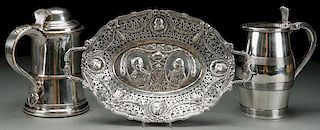 AN 18TH AND 19TH CENTURY SILVER AND SILVERPLATE