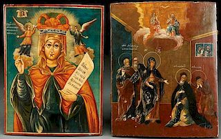 A PAIR OF RUSSIAN ICONS, 1ST HALF OF 20TH CENTURY