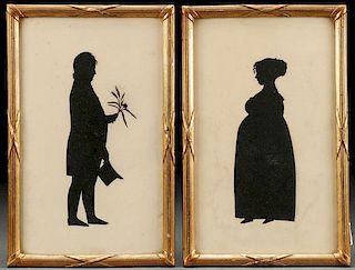 A PAIR OF INTERESTING SILHOUETTES, CIRCA 1820